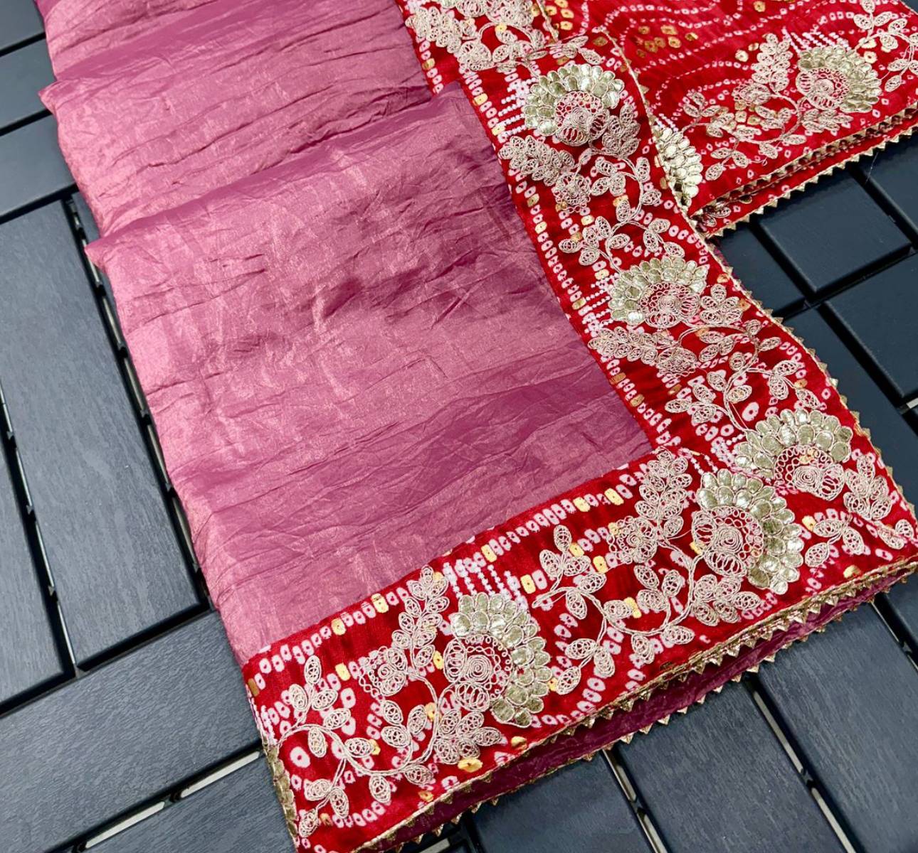 Pita Work Border on a Saree